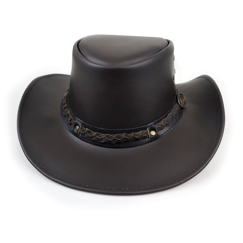 The Rawhide – Black Leather Cowboy Hat