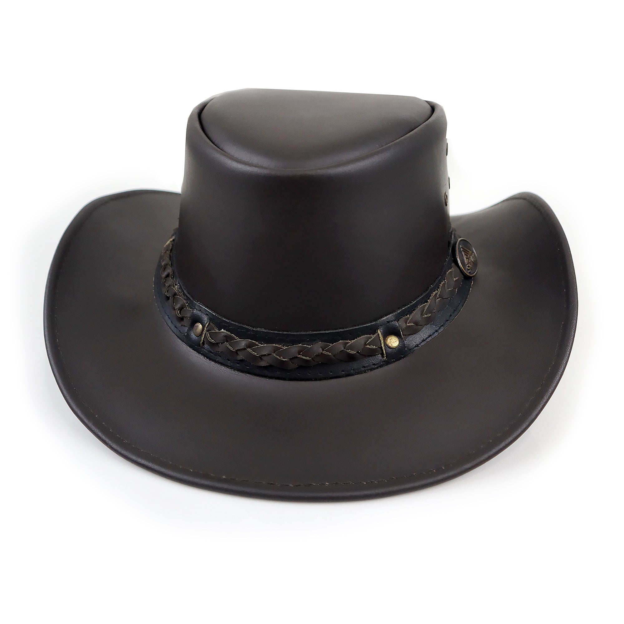 The Rawhide – Black Leather Cowboy Hat