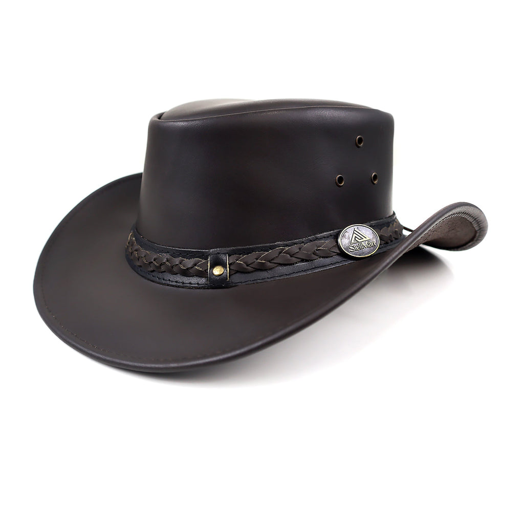 The Rawhide – Black Leather Cowboy Hat