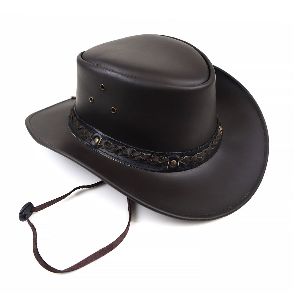 The Rawhide – Black Leather Cowboy Hat