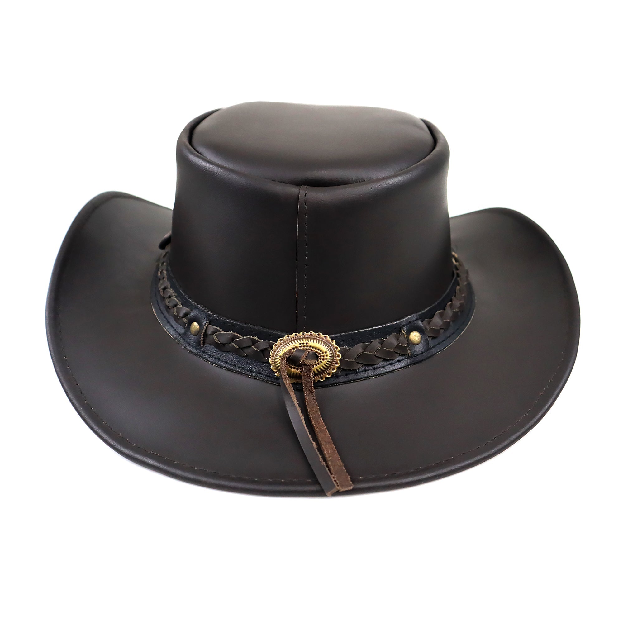 The Rawhide – Black Leather Cowboy Hat