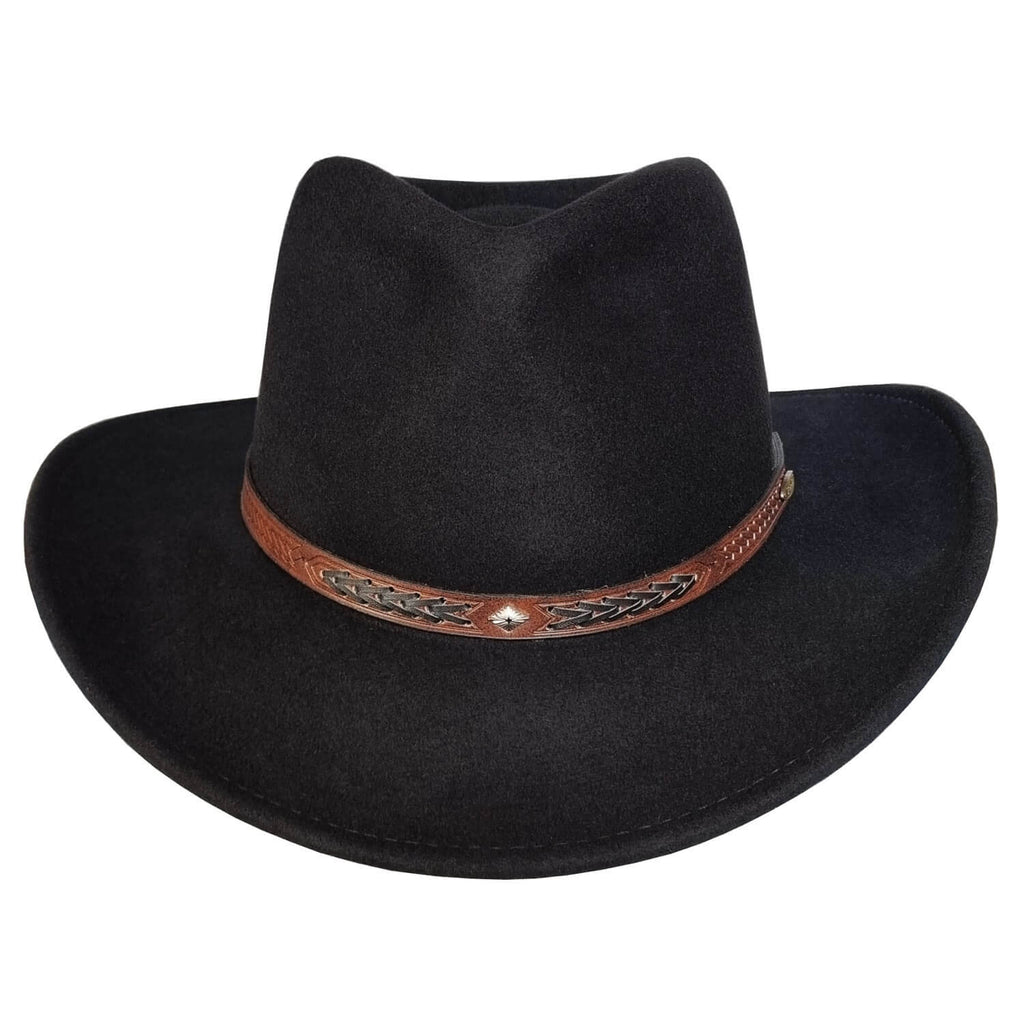 The Redstone – Black Felt Cowboy Hat