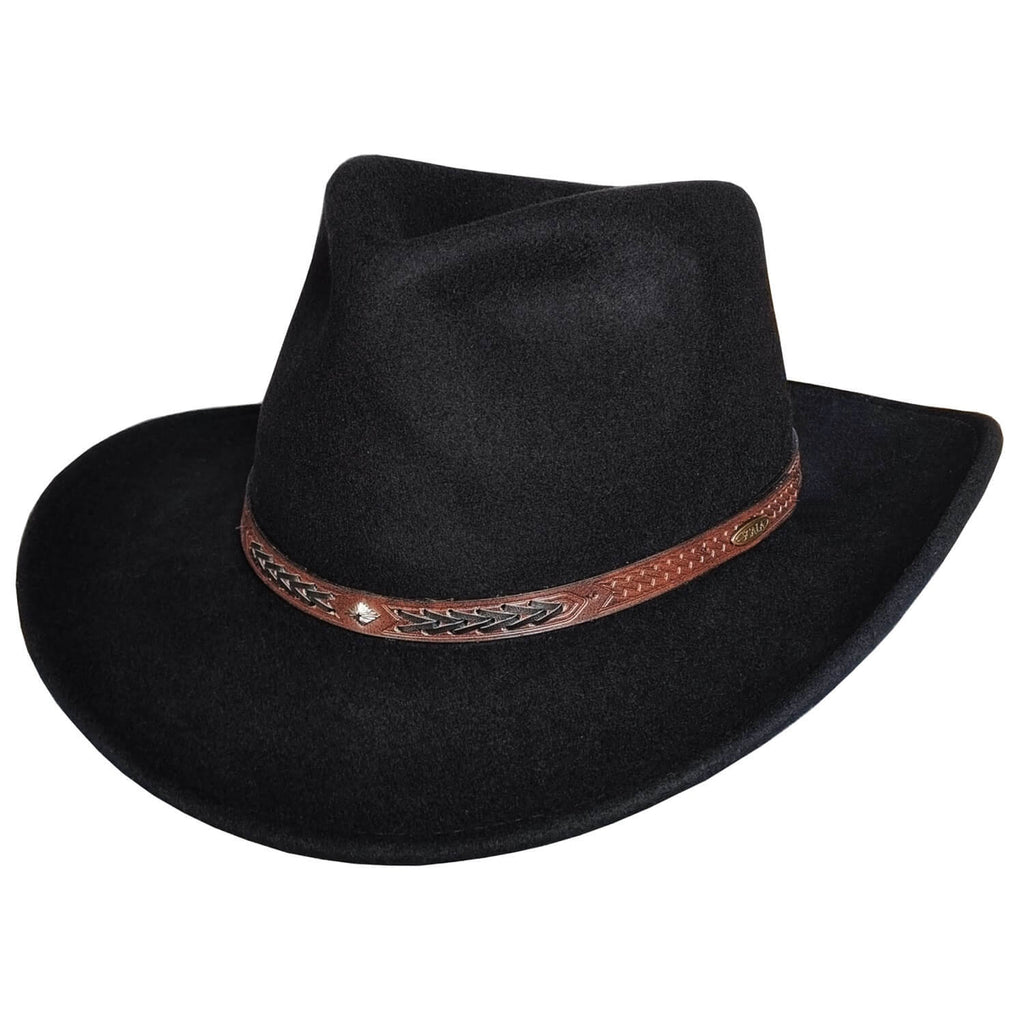 The Redstone – Black Felt Cowboy Hat