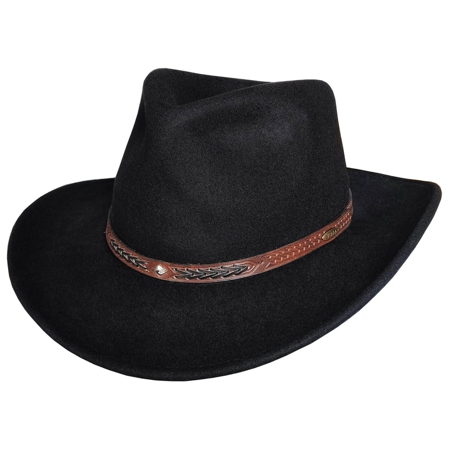 The Redstone – Black Felt Cowboy Hat