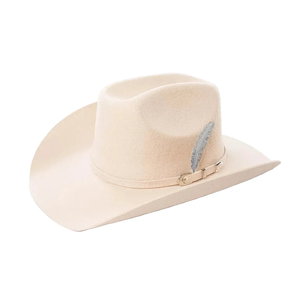 The Billings – Gold Feather Wool Cowboy Hat
