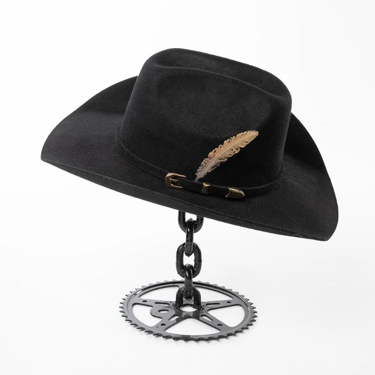 The Billings – Gold Feather Wool Cowboy Hat