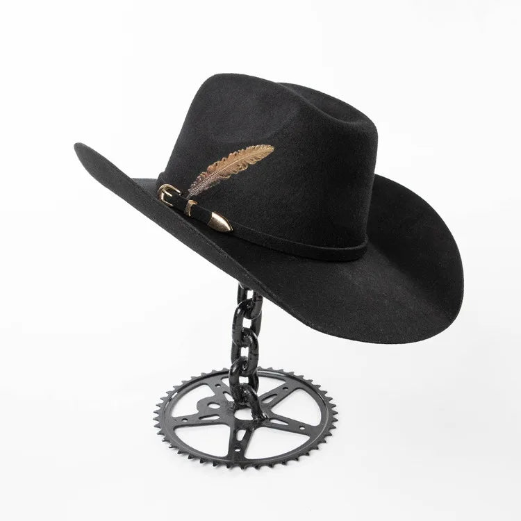 The Billings – Gold Feather Wool Cowboy Hat