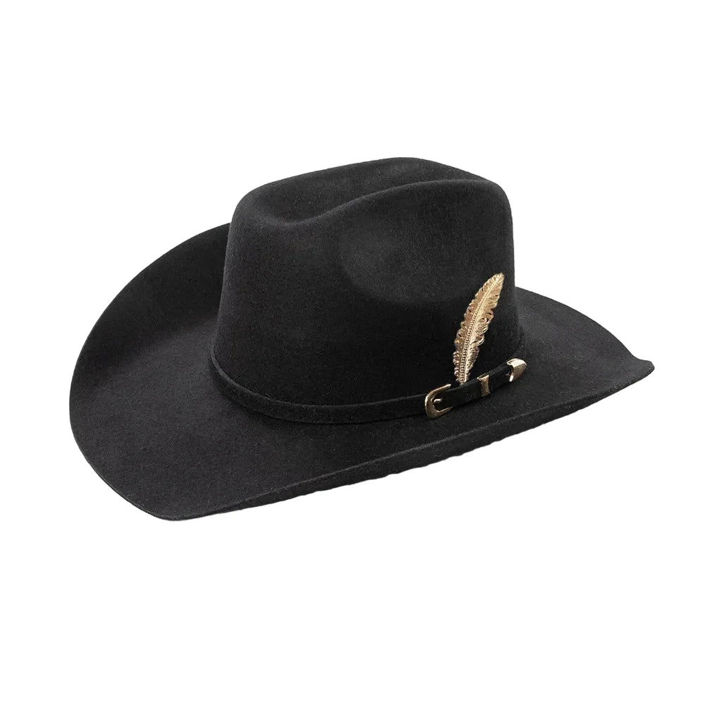 The Billings – Gold Feather Wool Cowboy Hat