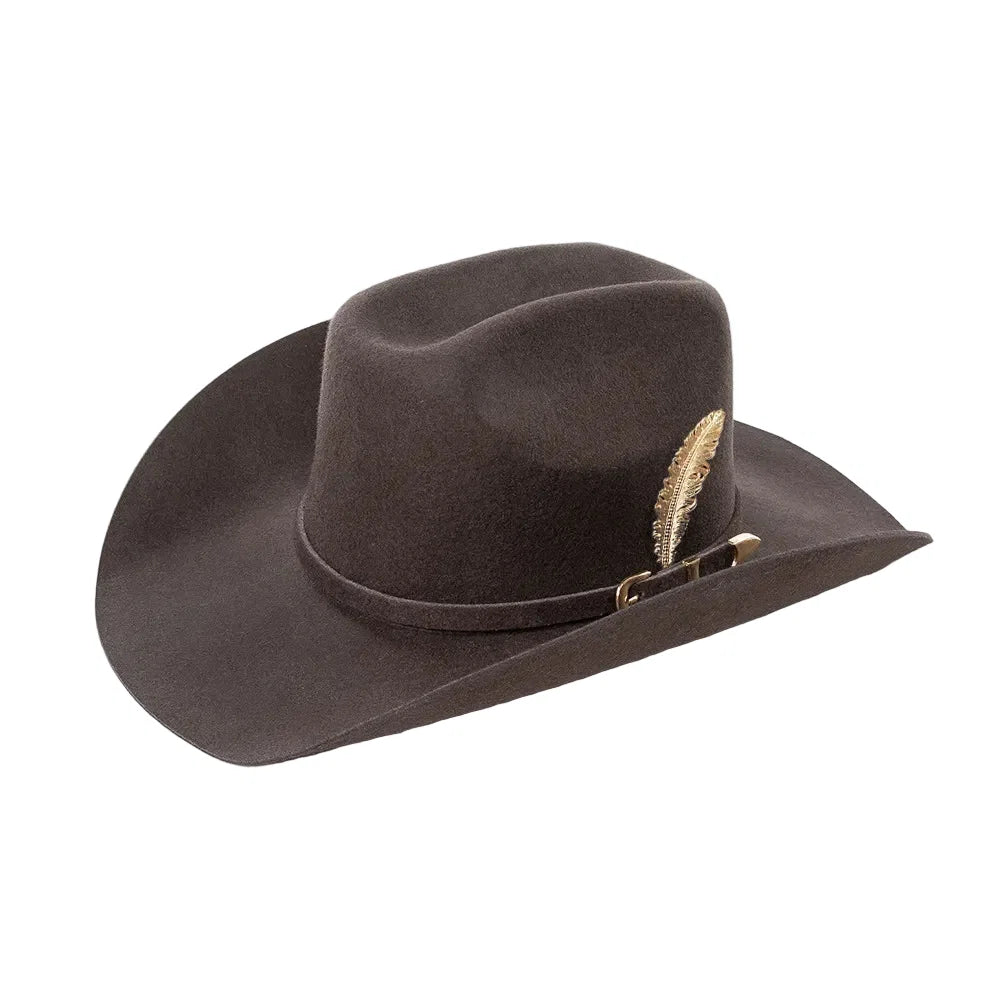 The Billings – Gold Feather Wool Cowboy Hat