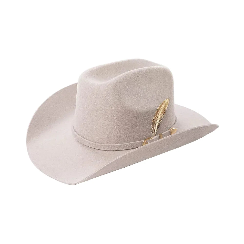 The Billings – Gold Feather Wool Cowboy Hat
