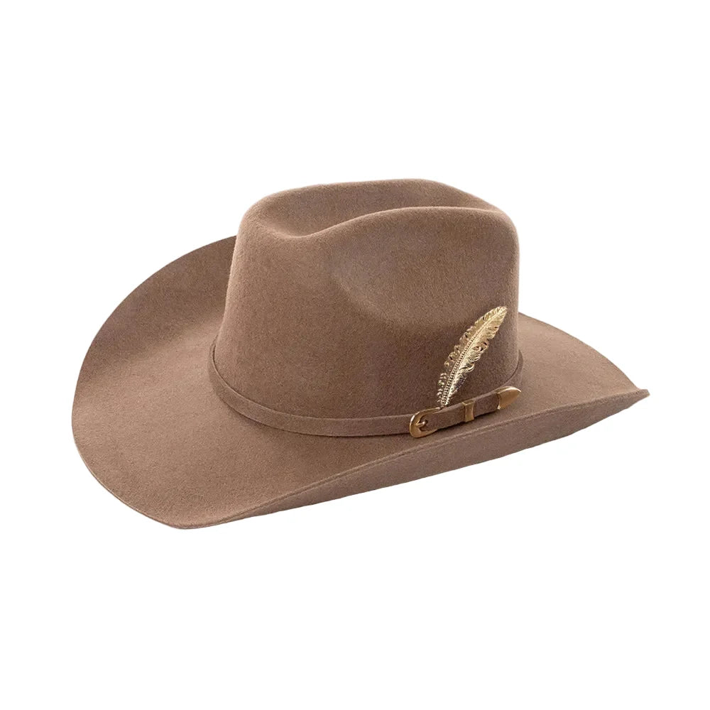 The Billings – Gold Feather Wool Cowboy Hat