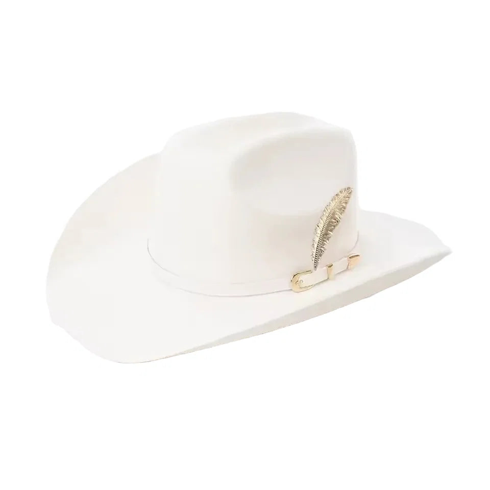 The Billings – Gold Feather Wool Cowboy Hat
