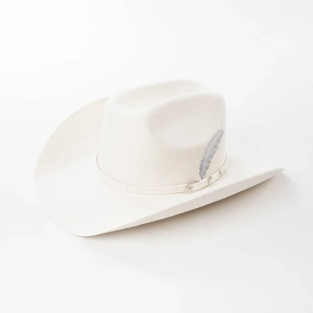 The Billings – Gold Feather Wool Cowboy Hat