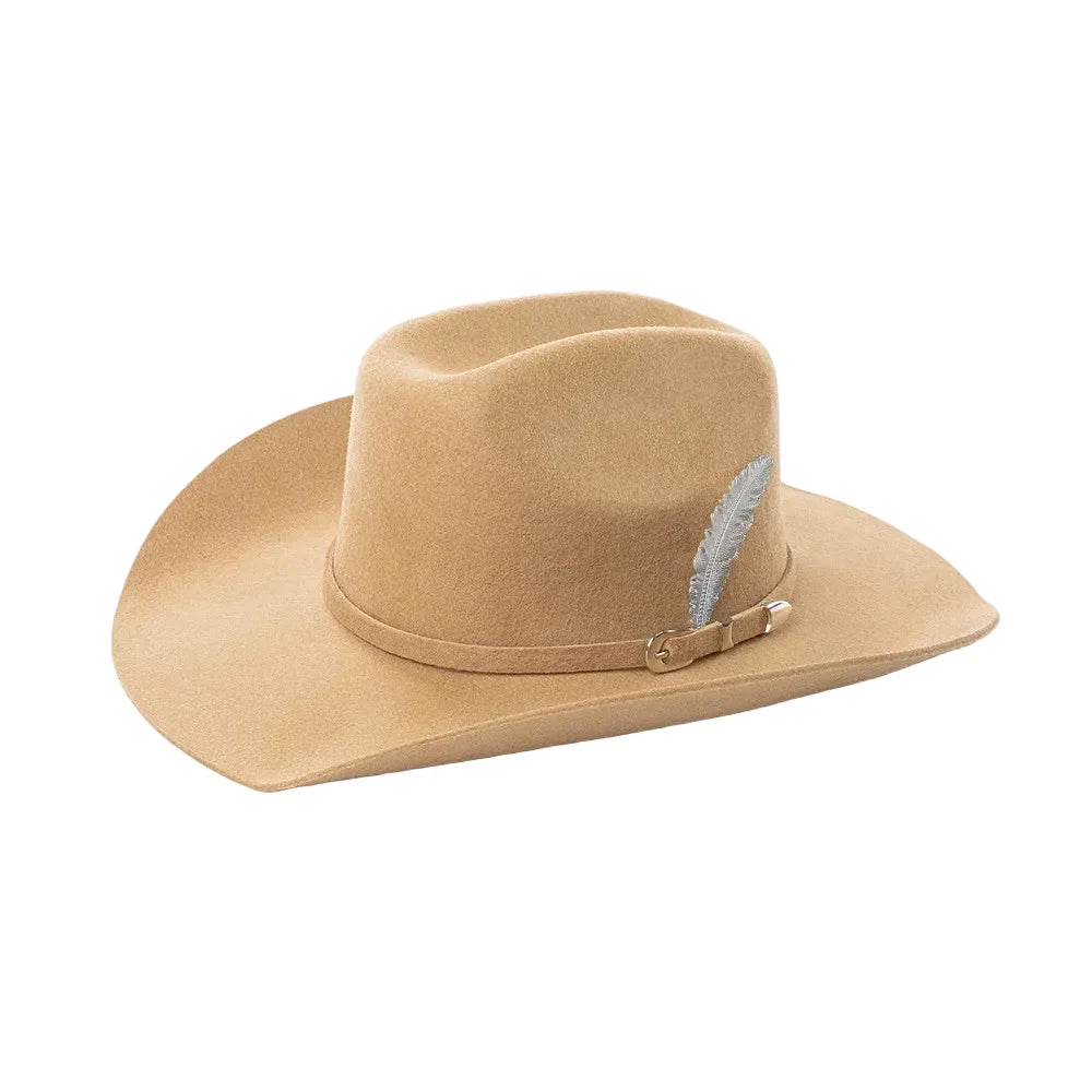 The Billings – Gold Feather Wool Cowboy Hat