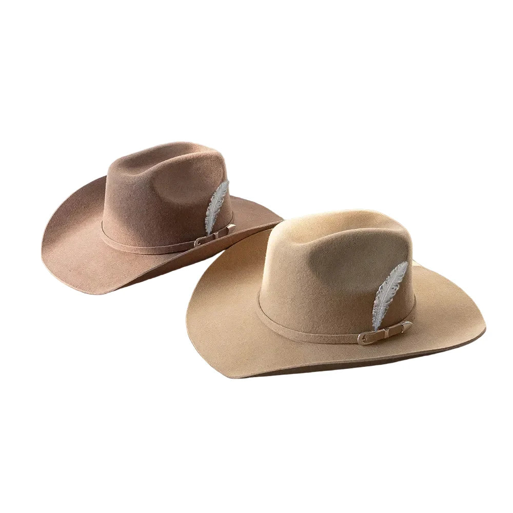 The Billings – Gold Feather Wool Cowboy Hat