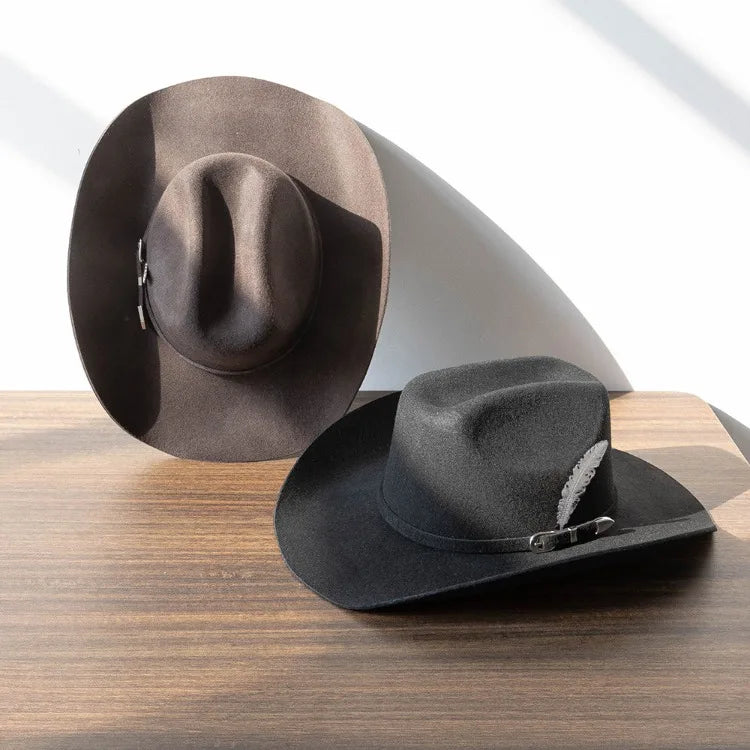 The Billings – Gold Feather Wool Cowboy Hat