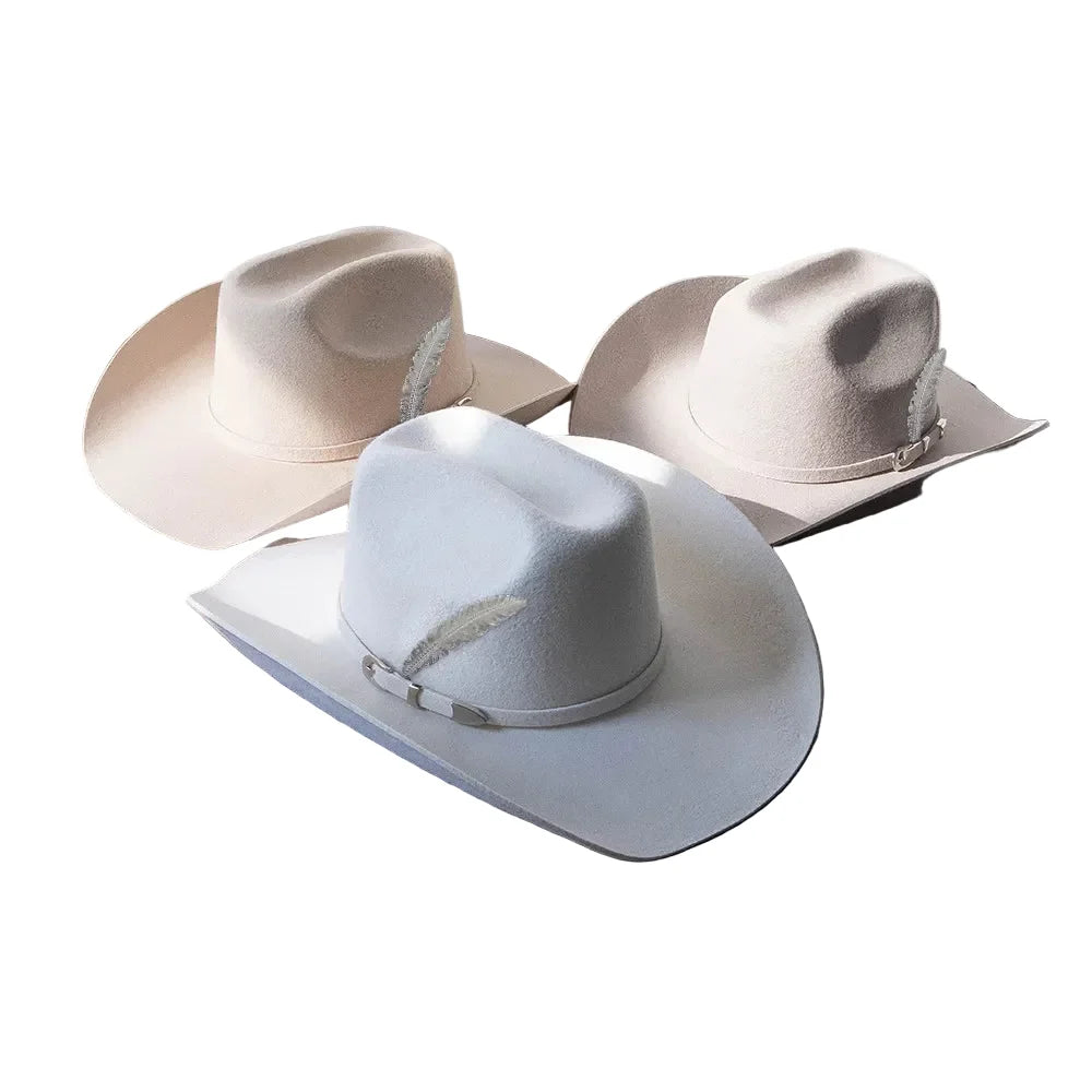 The Billings – Gold Feather Wool Cowboy Hat