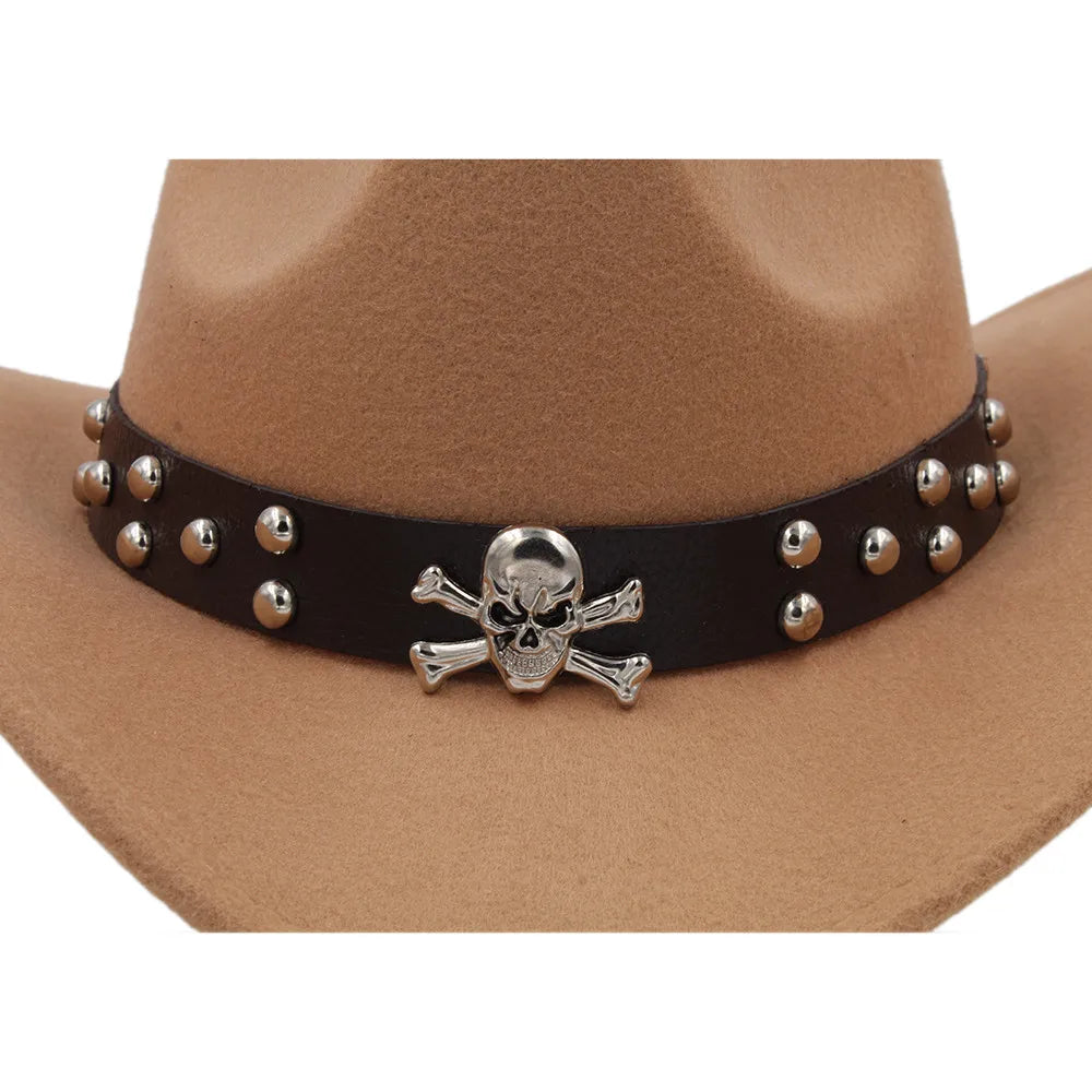 The Rattlesnake – Skull Band Wool Cowboy Hat