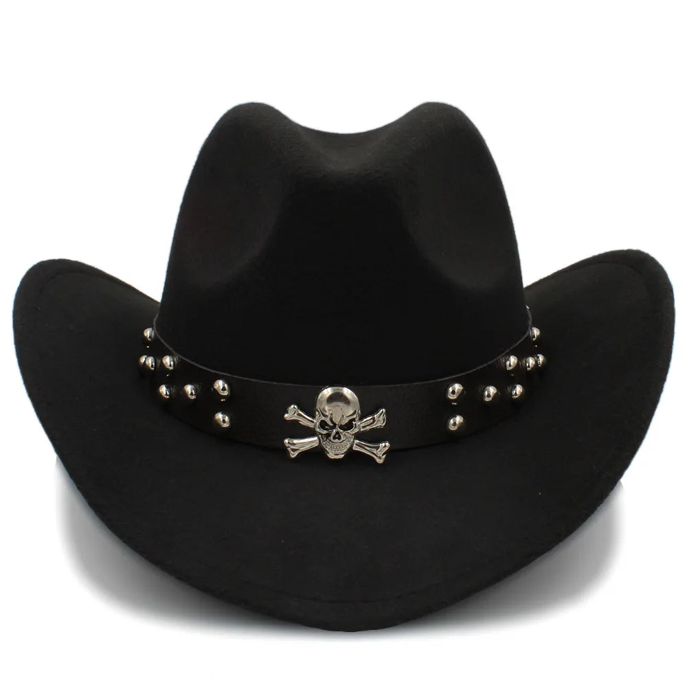 The Rattlesnake – Skull Band Wool Cowboy Hat