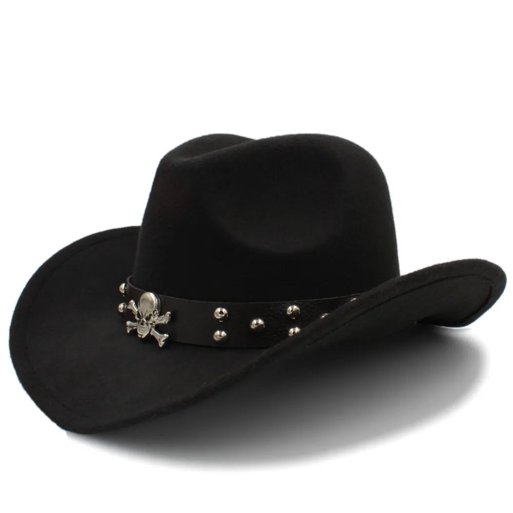 The Rattlesnake – Skull Band Wool Cowboy Hat