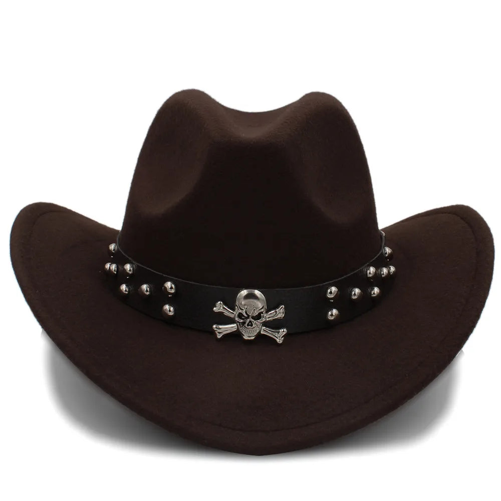 The Rattlesnake – Skull Band Wool Cowboy Hat