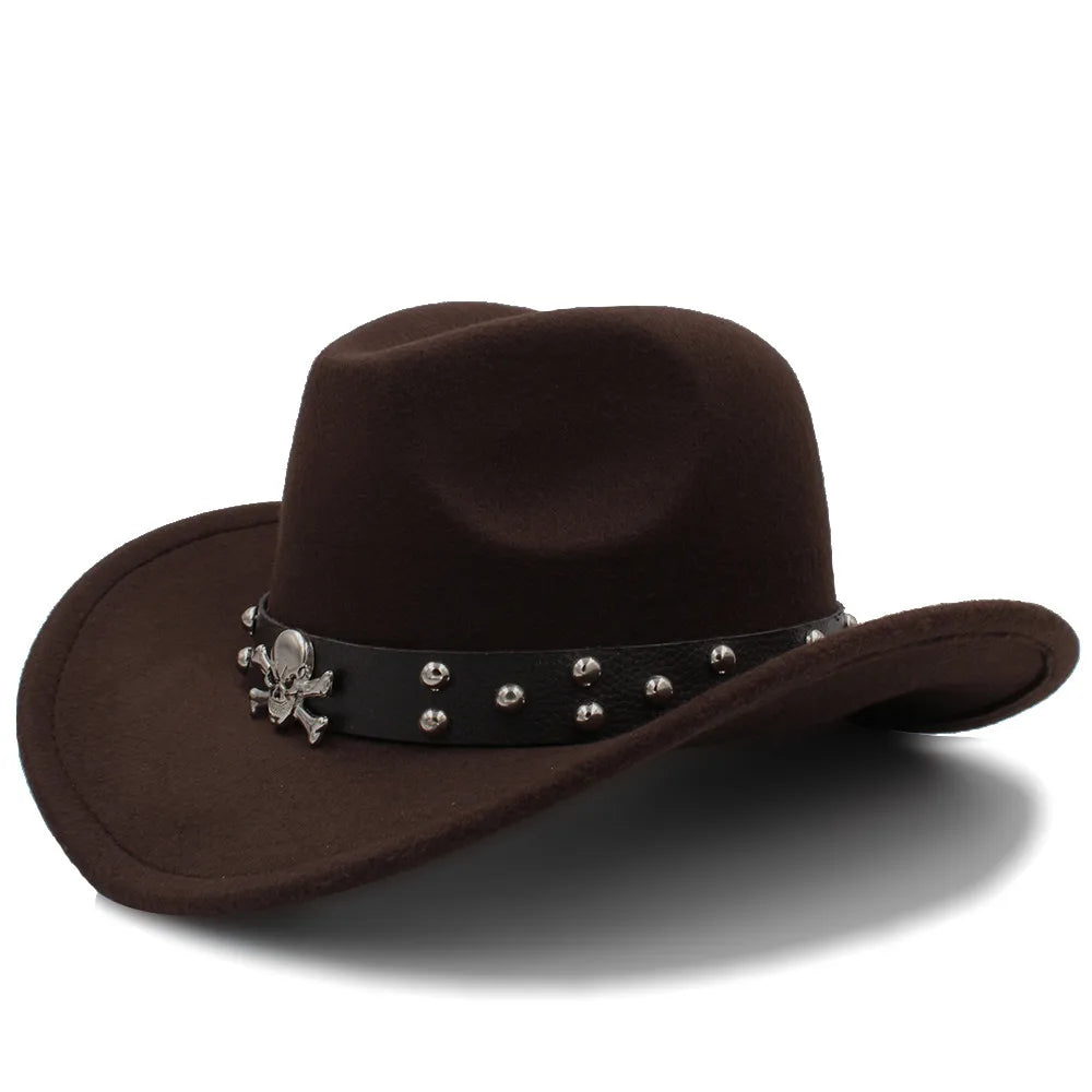 The Rattlesnake – Skull Band Wool Cowboy Hat