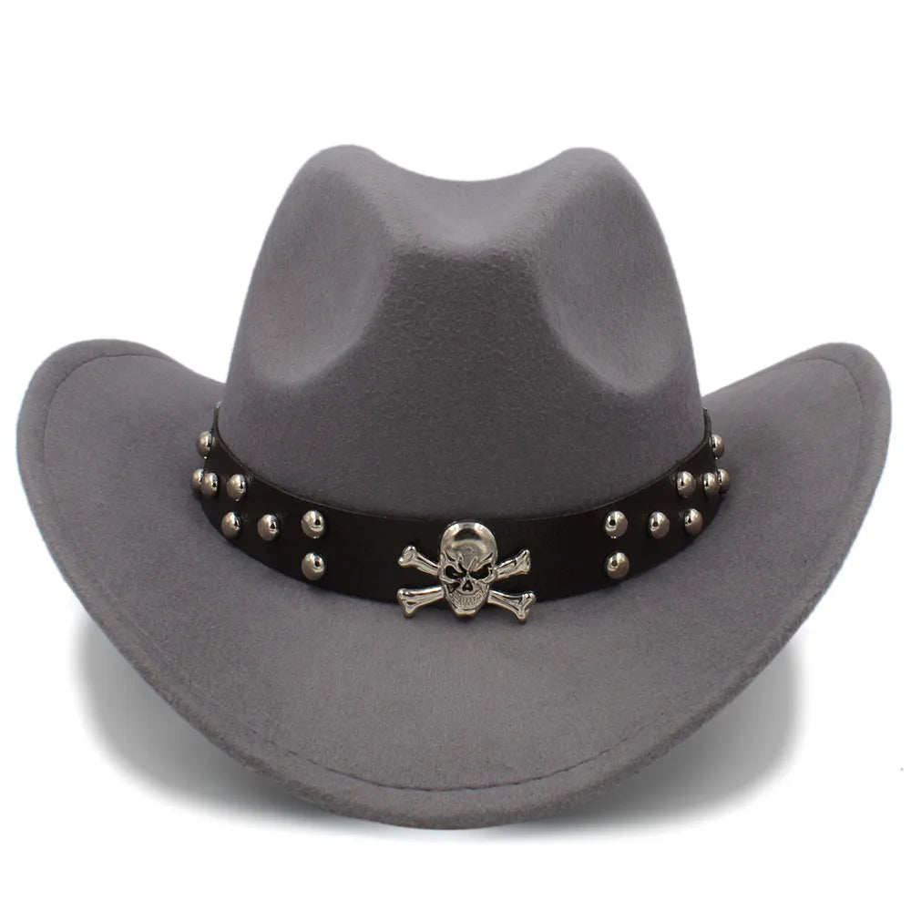 The Rattlesnake – Skull Band Wool Cowboy Hat