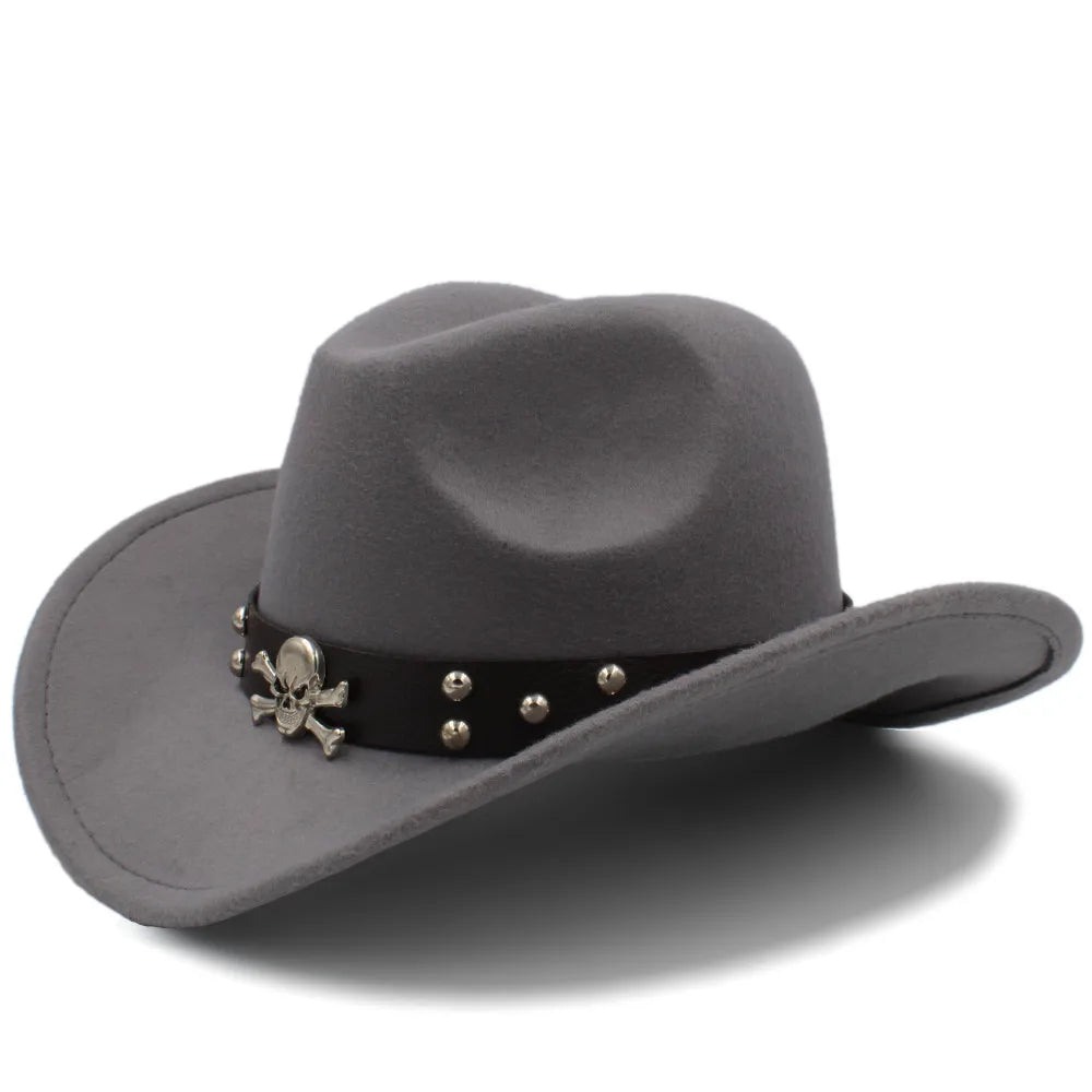 The Rattlesnake – Skull Band Wool Cowboy Hat
