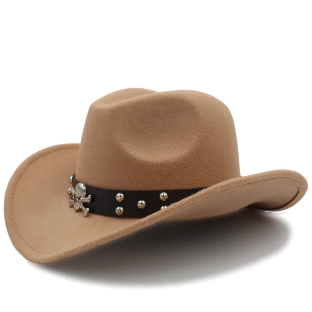 The Rattlesnake – Skull Band Wool Cowboy Hat