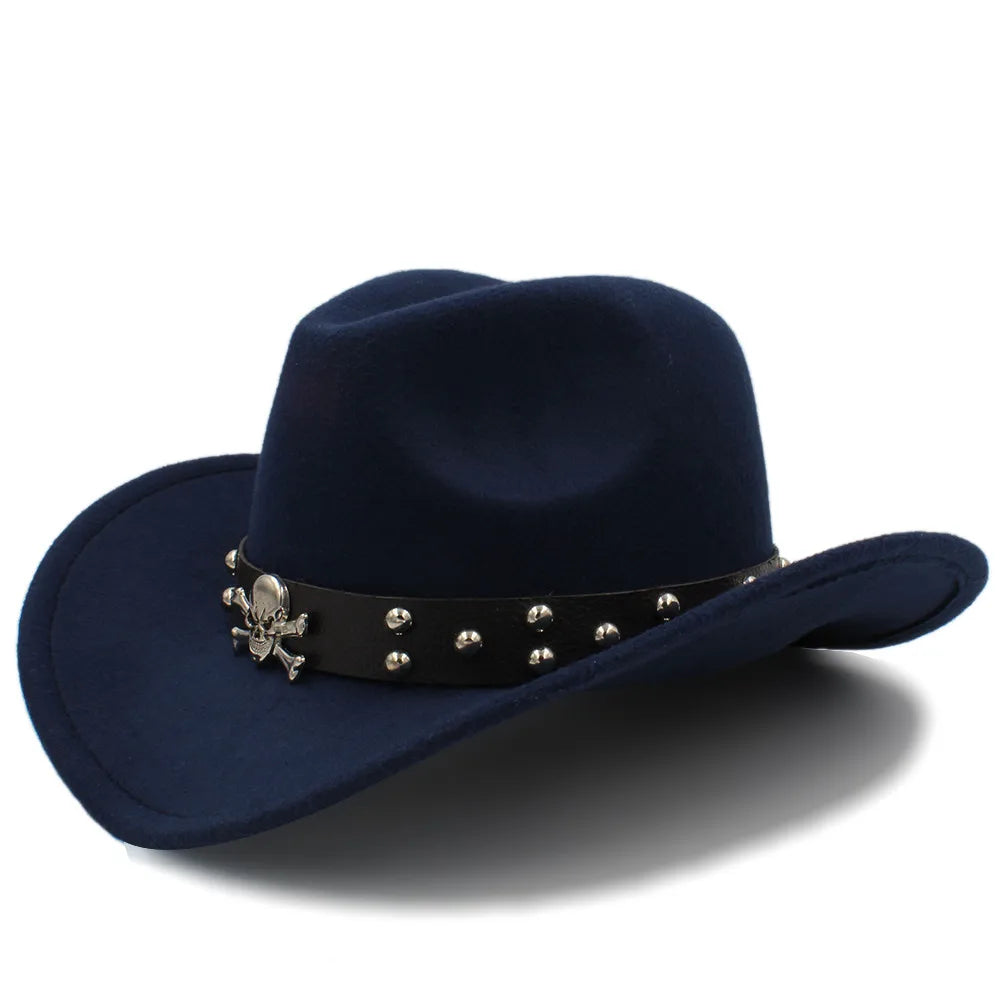 The Rattlesnake – Skull Band Wool Cowboy Hat