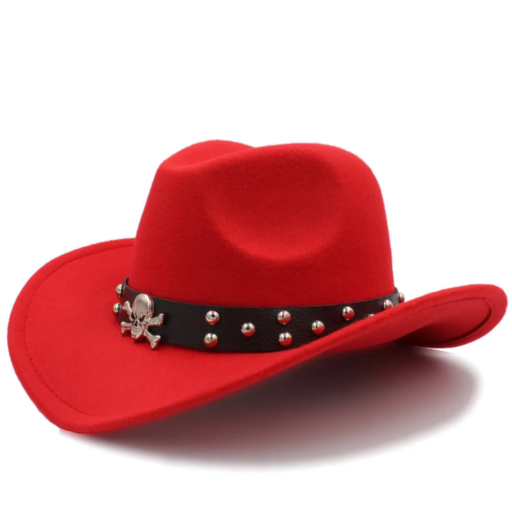 The Rattlesnake – Skull Band Wool Cowboy Hat