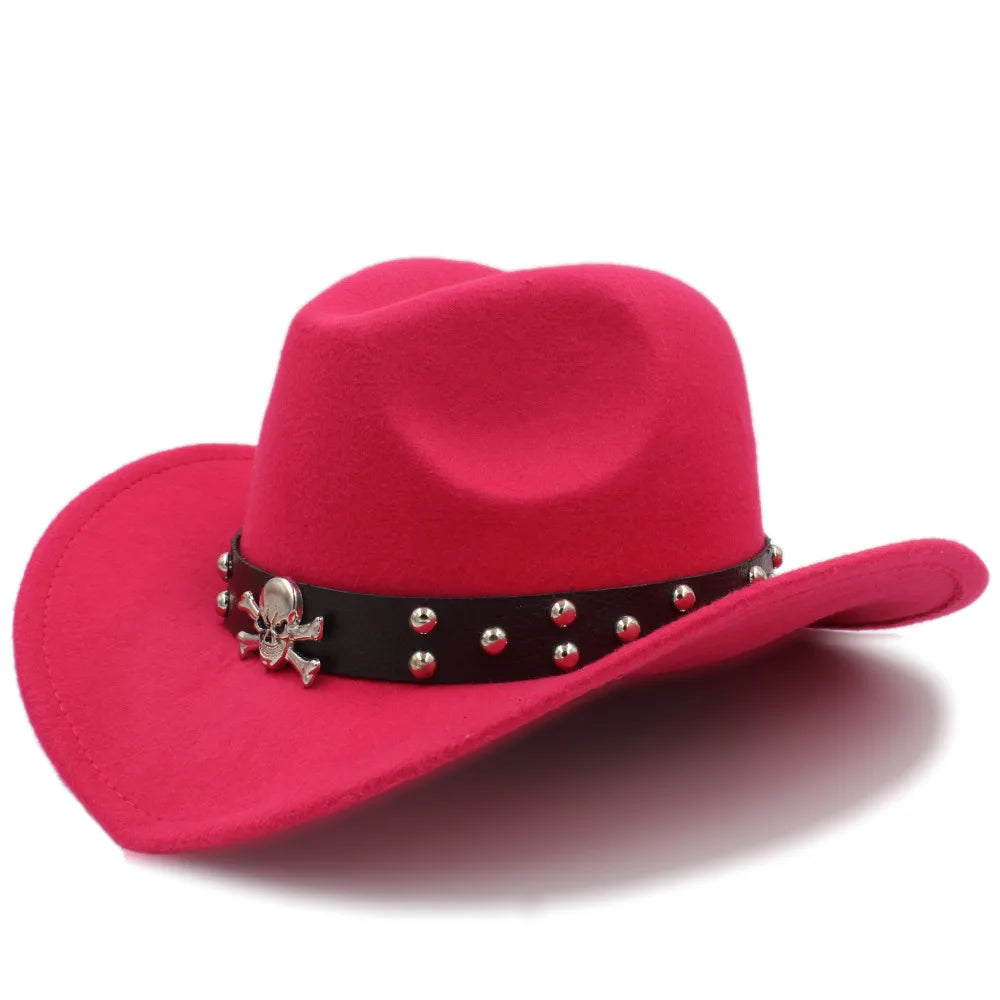 The Rattlesnake – Skull Band Wool Cowboy Hat