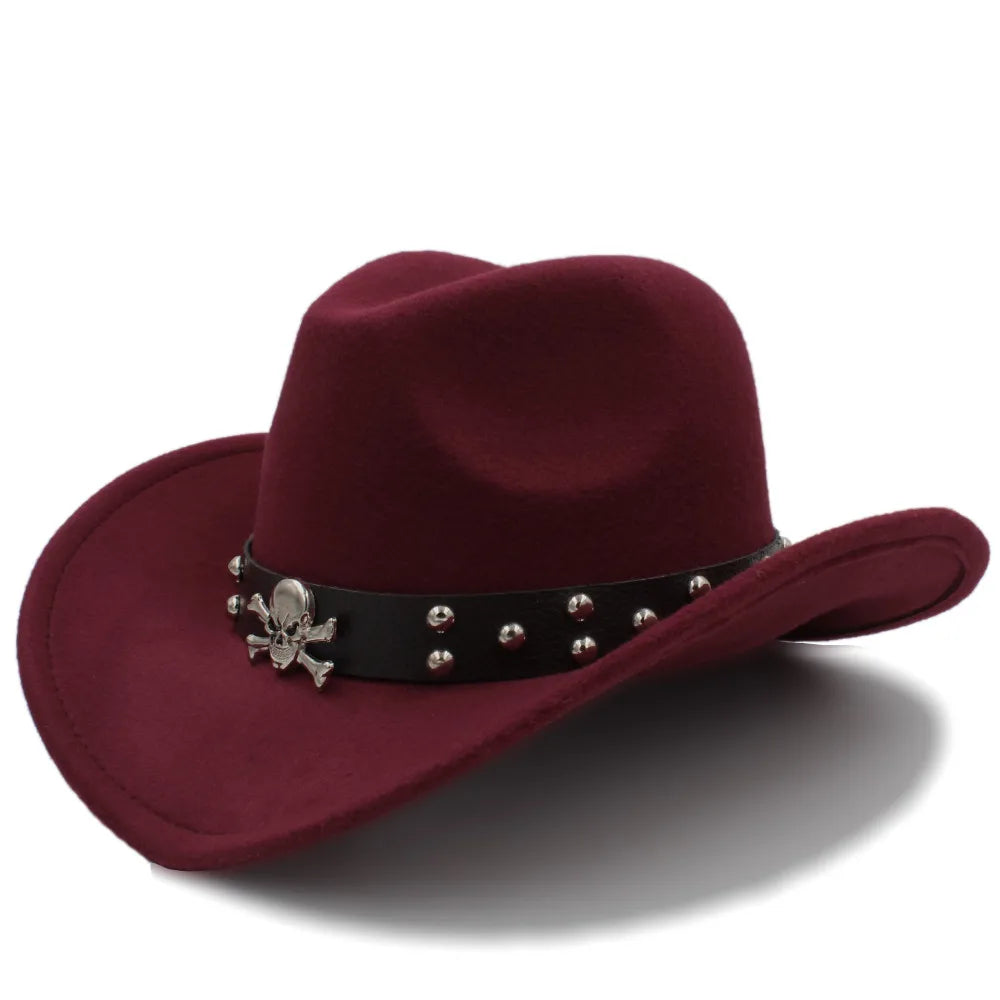 The Rattlesnake – Skull Band Wool Cowboy Hat