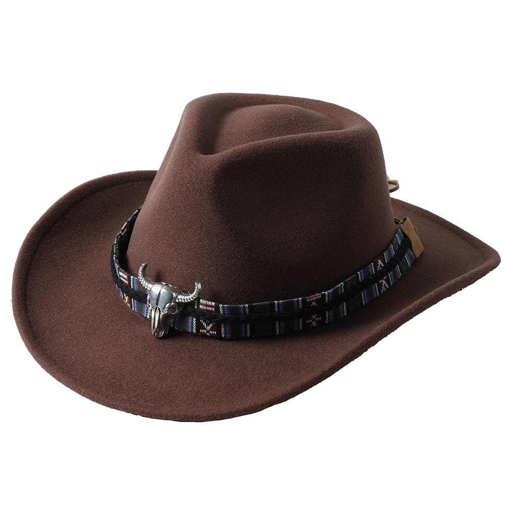 The Helena – White Studded Band Cowboy Hat