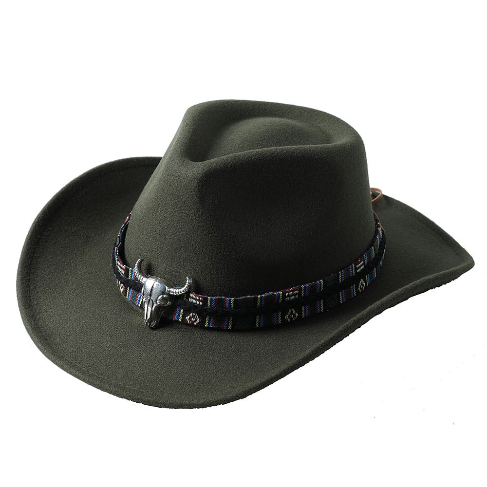 The Helena – White Studded Band Cowboy Hat