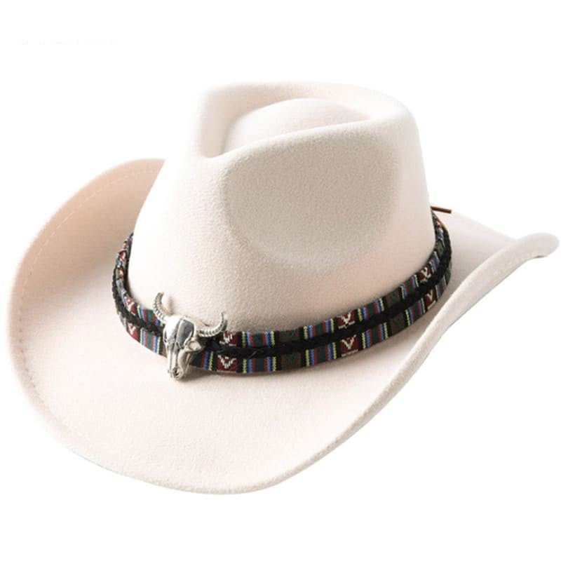 The Helena – White Studded Band Cowboy Hat