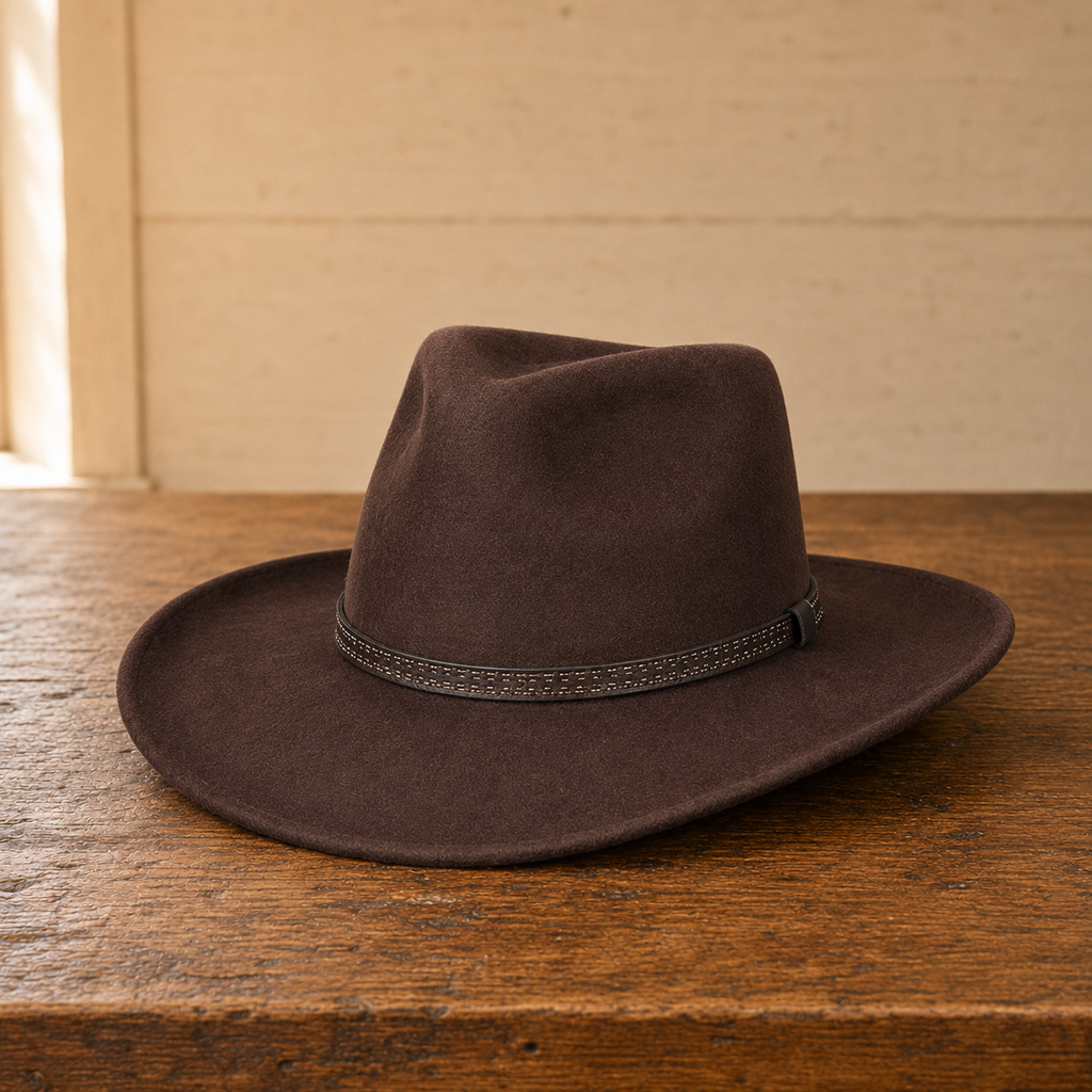 The Colton – Chocolate Brown Wool Felt Cowboy Hat