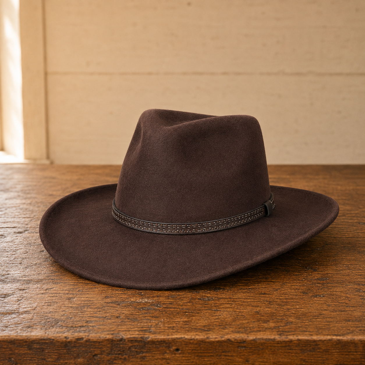 The Colton – Chocolate Brown Wool Felt Cowboy Hat