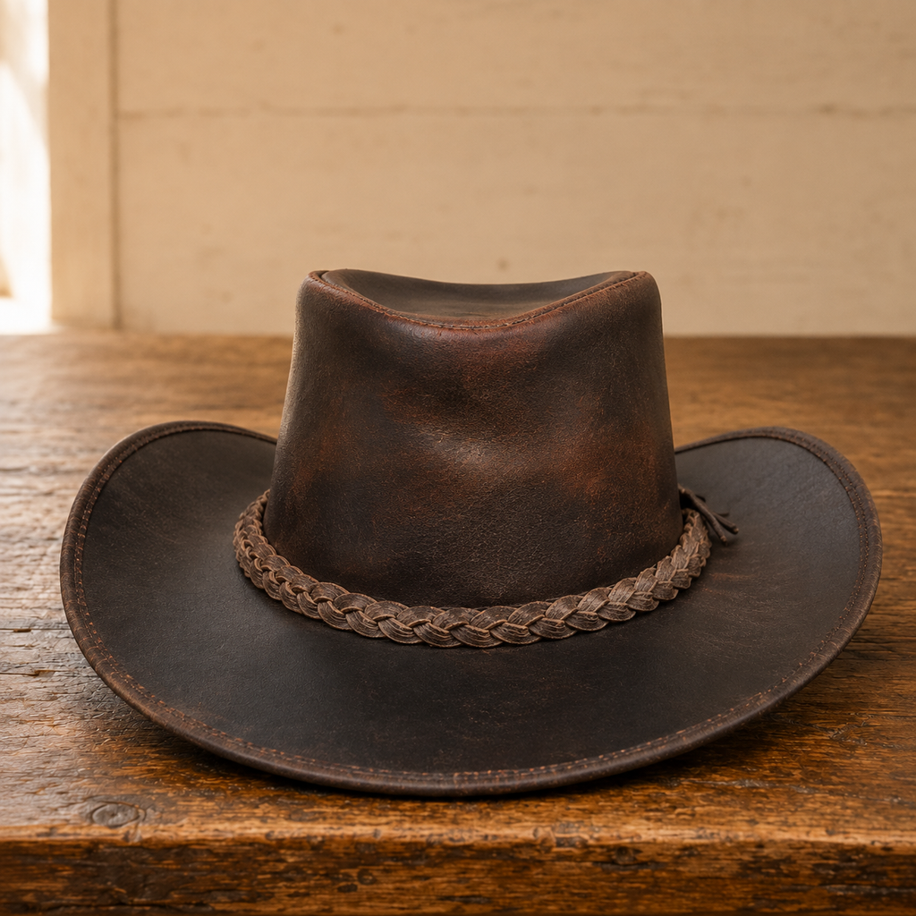 The Sawyer – Distressed Leather Cowboy Hat