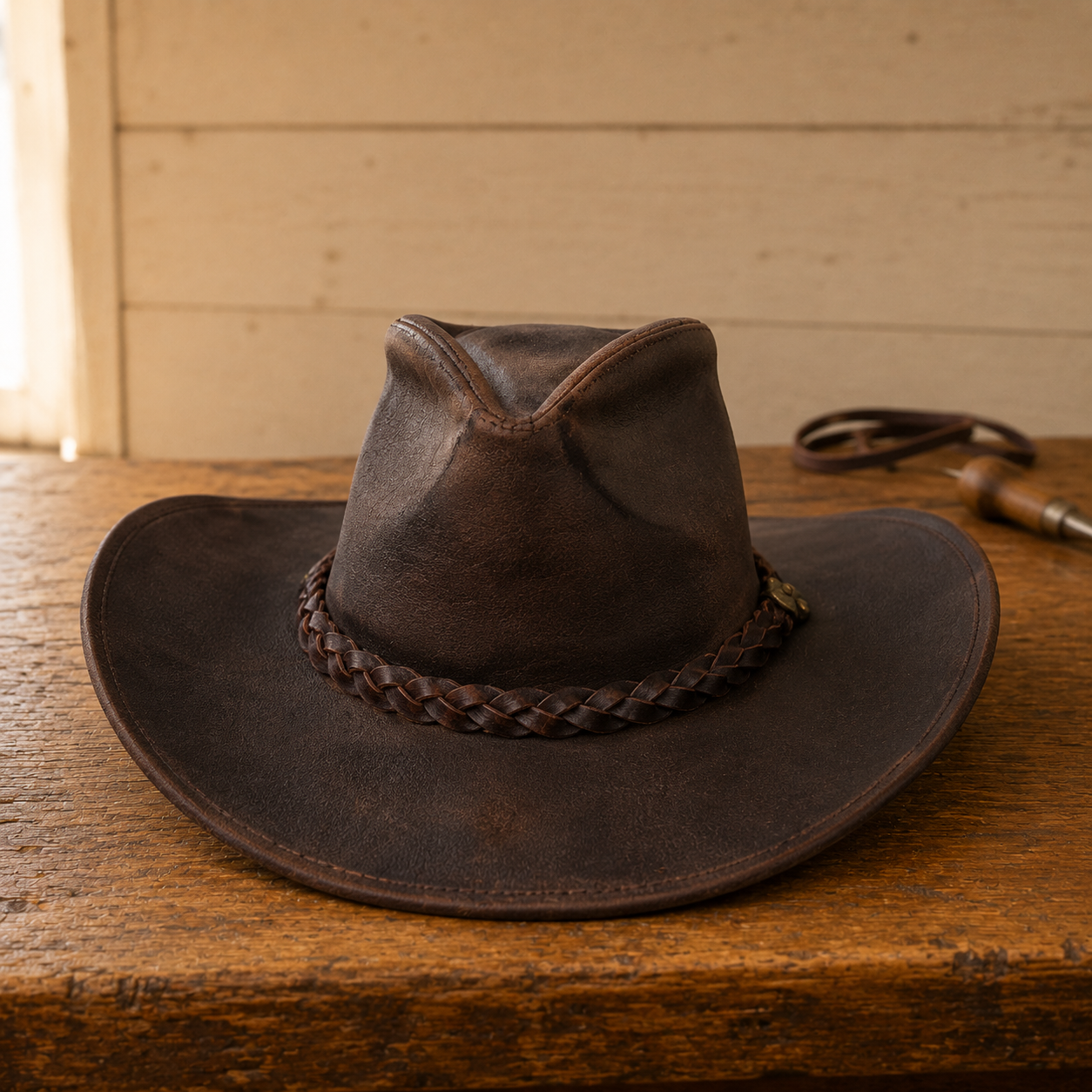 The Ridgeway – Braided Band Leather Cowboy Hat