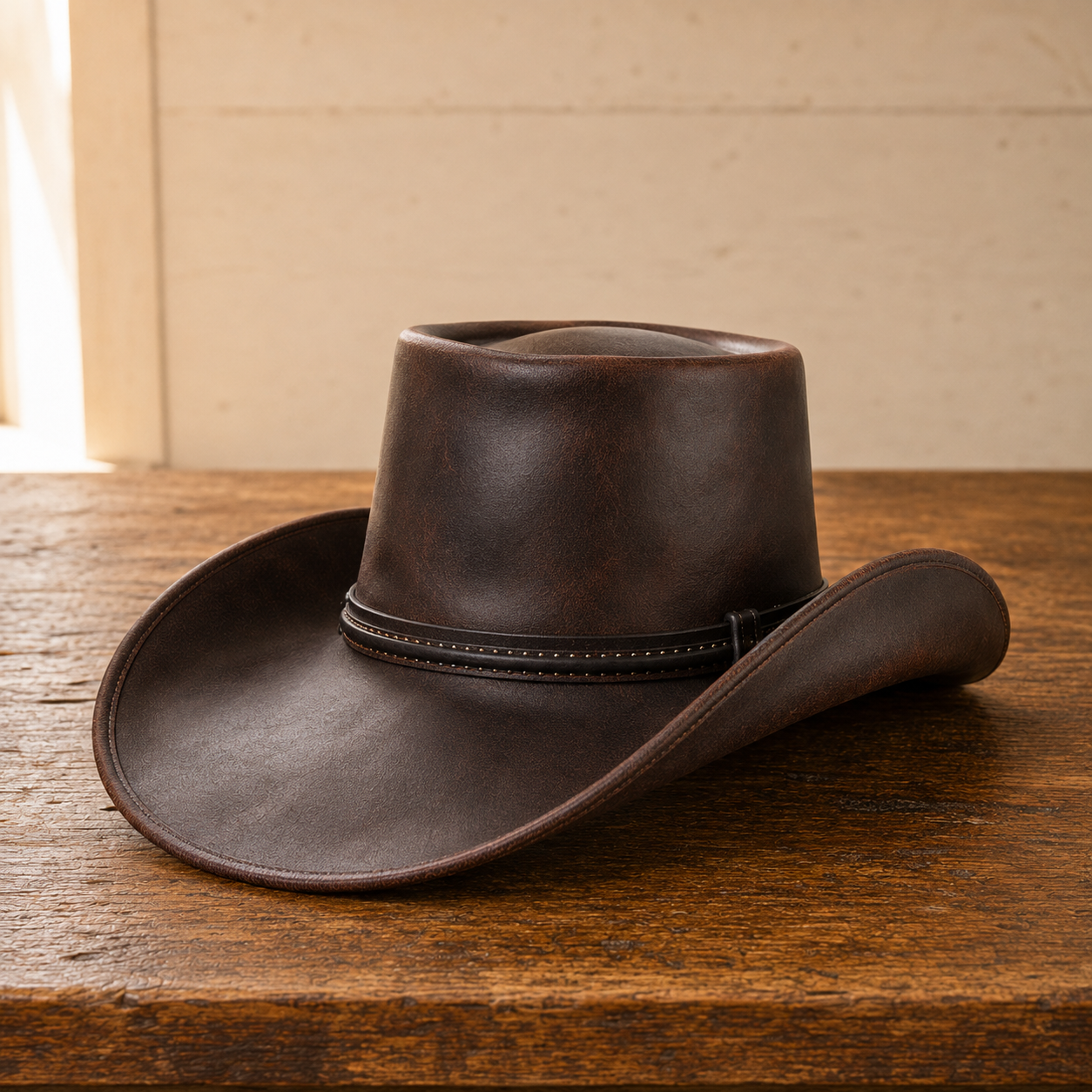 The Weston – Dark Brown Leather Cowboy Hat