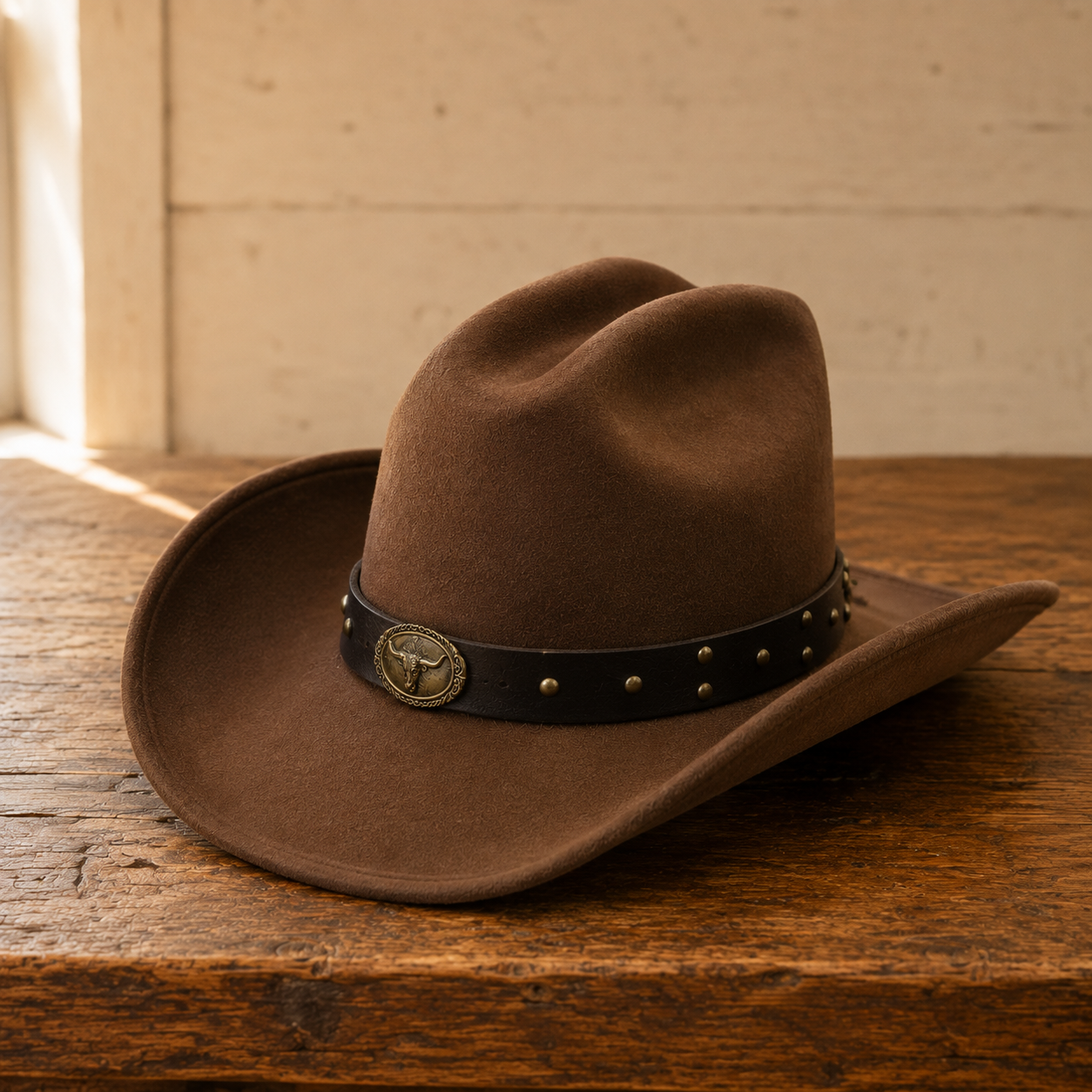 The Cody – Brown Studded Band Cowboy Hat