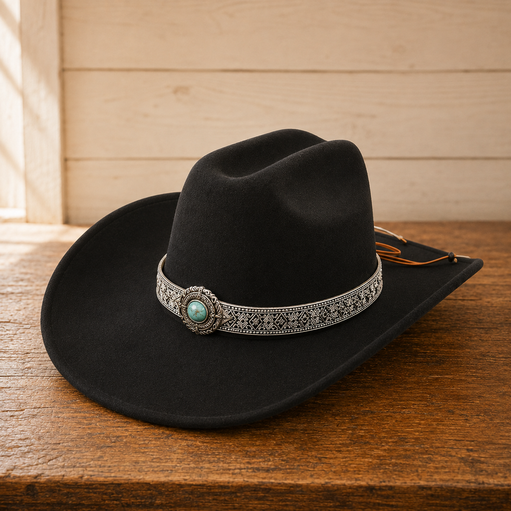 The Taos – Turquoise Accent Cowboy Hat