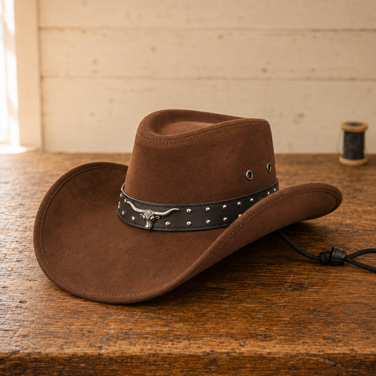 The Bandera – Studded Band Suede Cowboy Hat