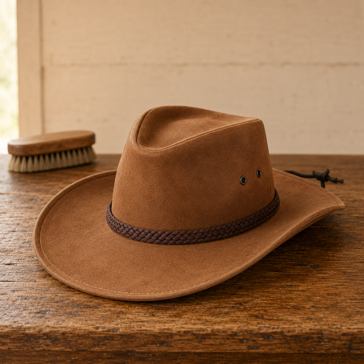 The Dalton – Brown Braided Band Cowboy Hat