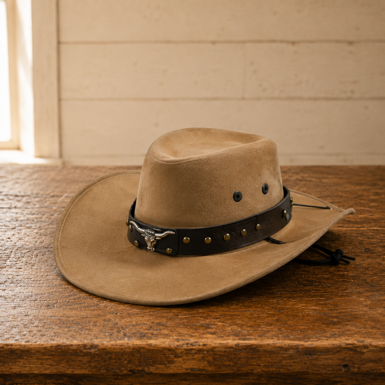 The Wichita – Studded Band Suede Cowboy Hat