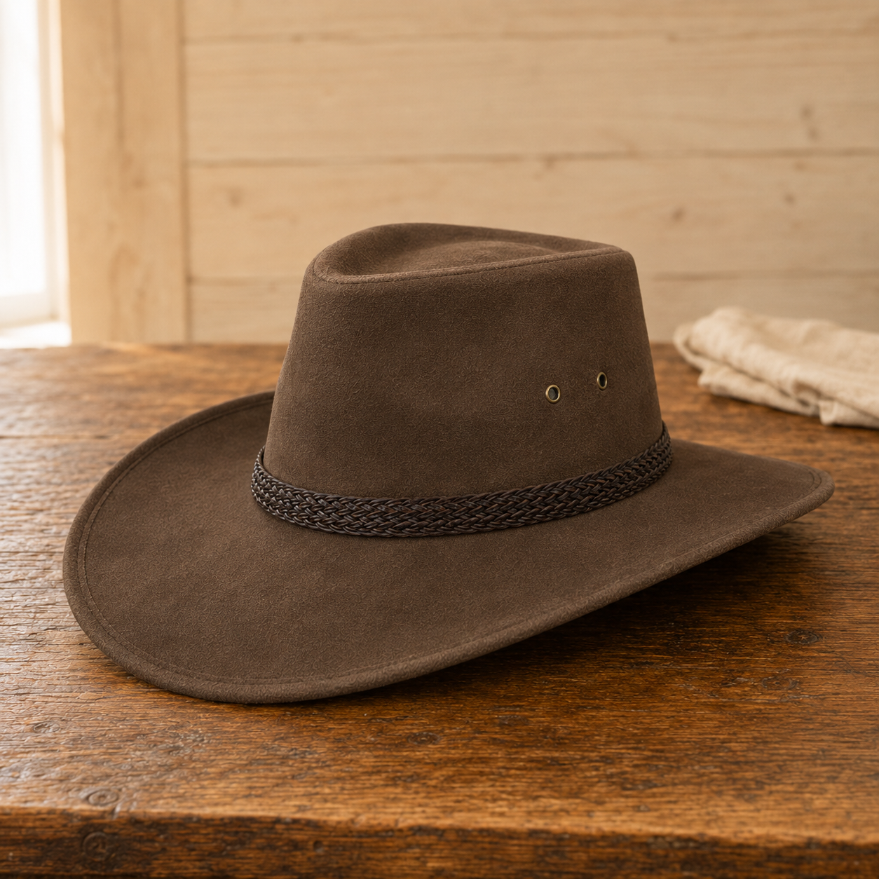 The Granger – Dark Brown Braided Cowboy Hat