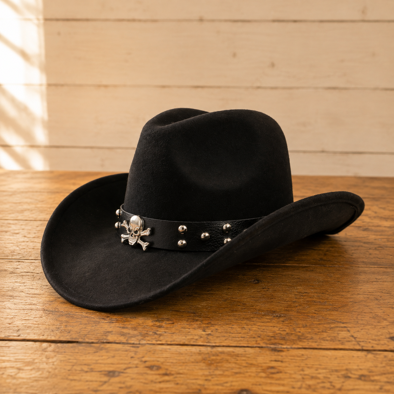 The Rattlesnake – Skull Band Wool Cowboy Hat