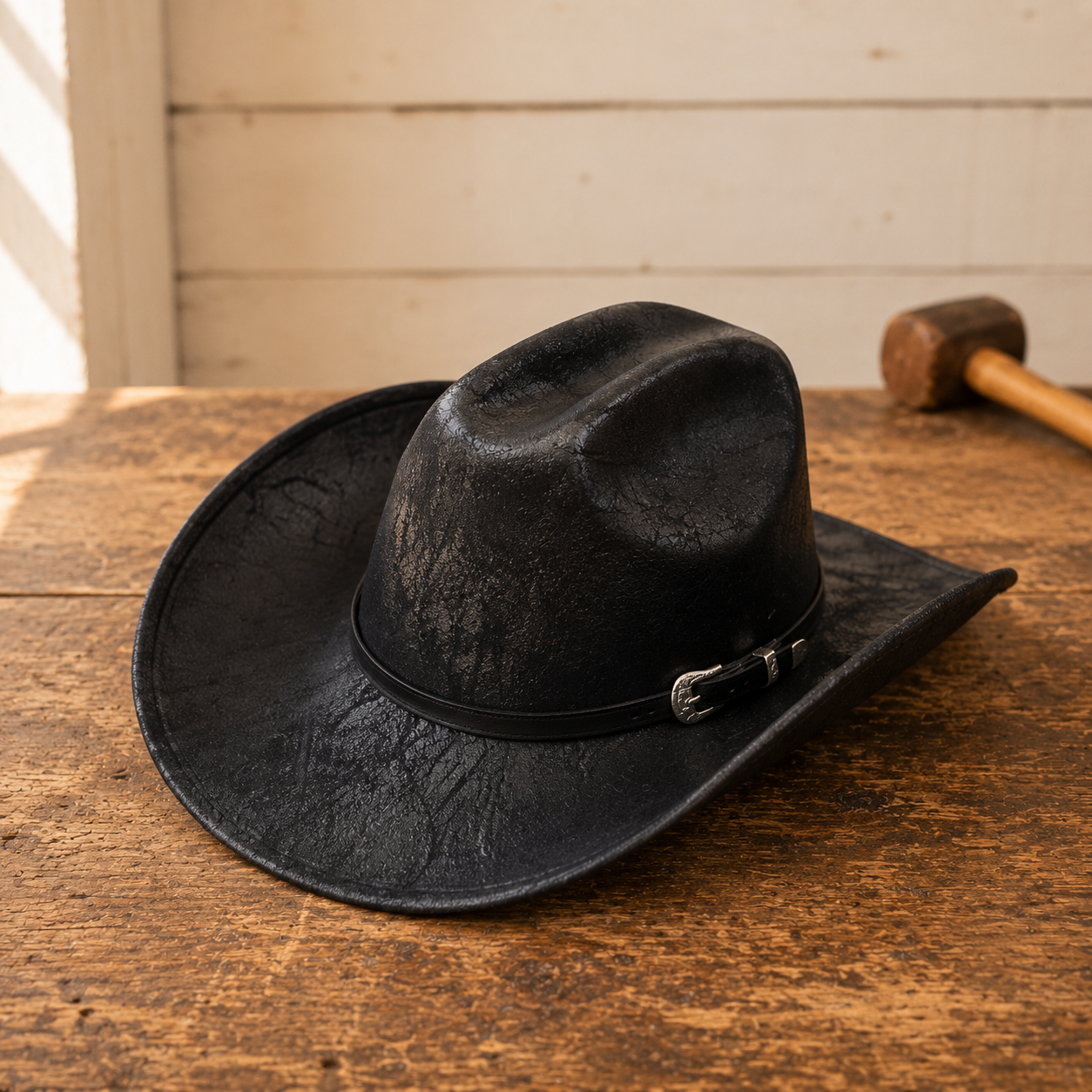 The Corsicana – Distressed Black Western Hat