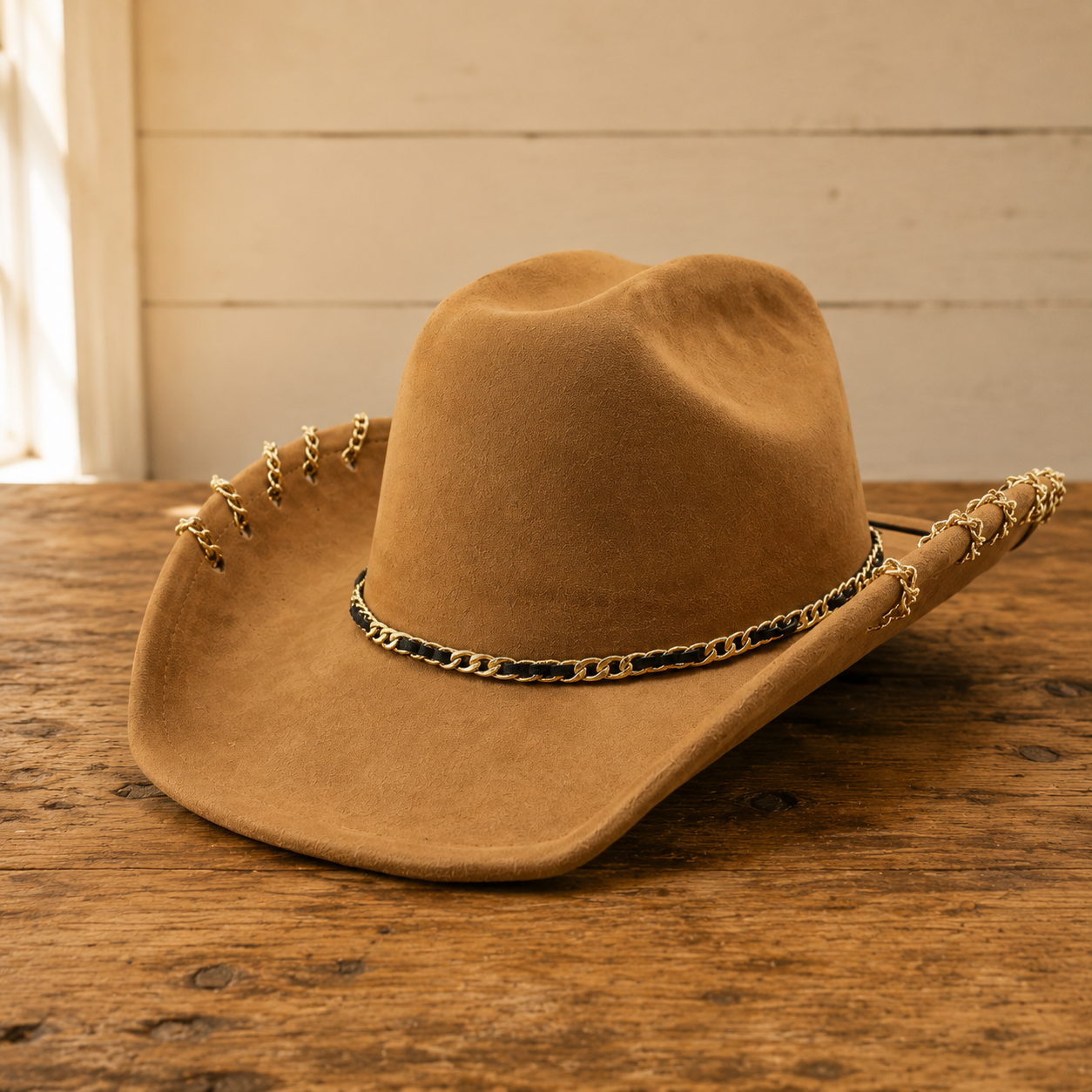 The Reno – Chain-Trim Cowboy Hat